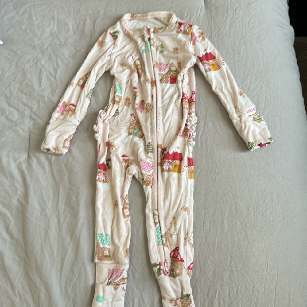 Angel Dear Gingerbread House Footie 0-3 M